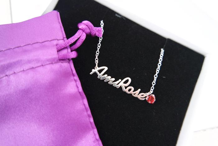 Just Between Us Personalised Name and Birthstone Necklace