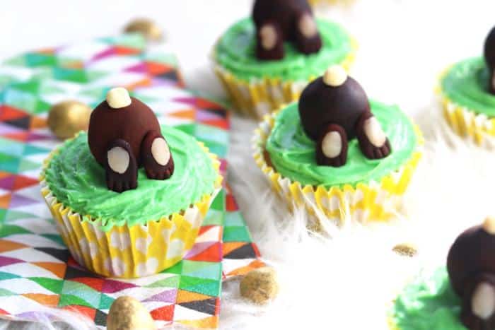 Bunny Bum Easter Cupcakes